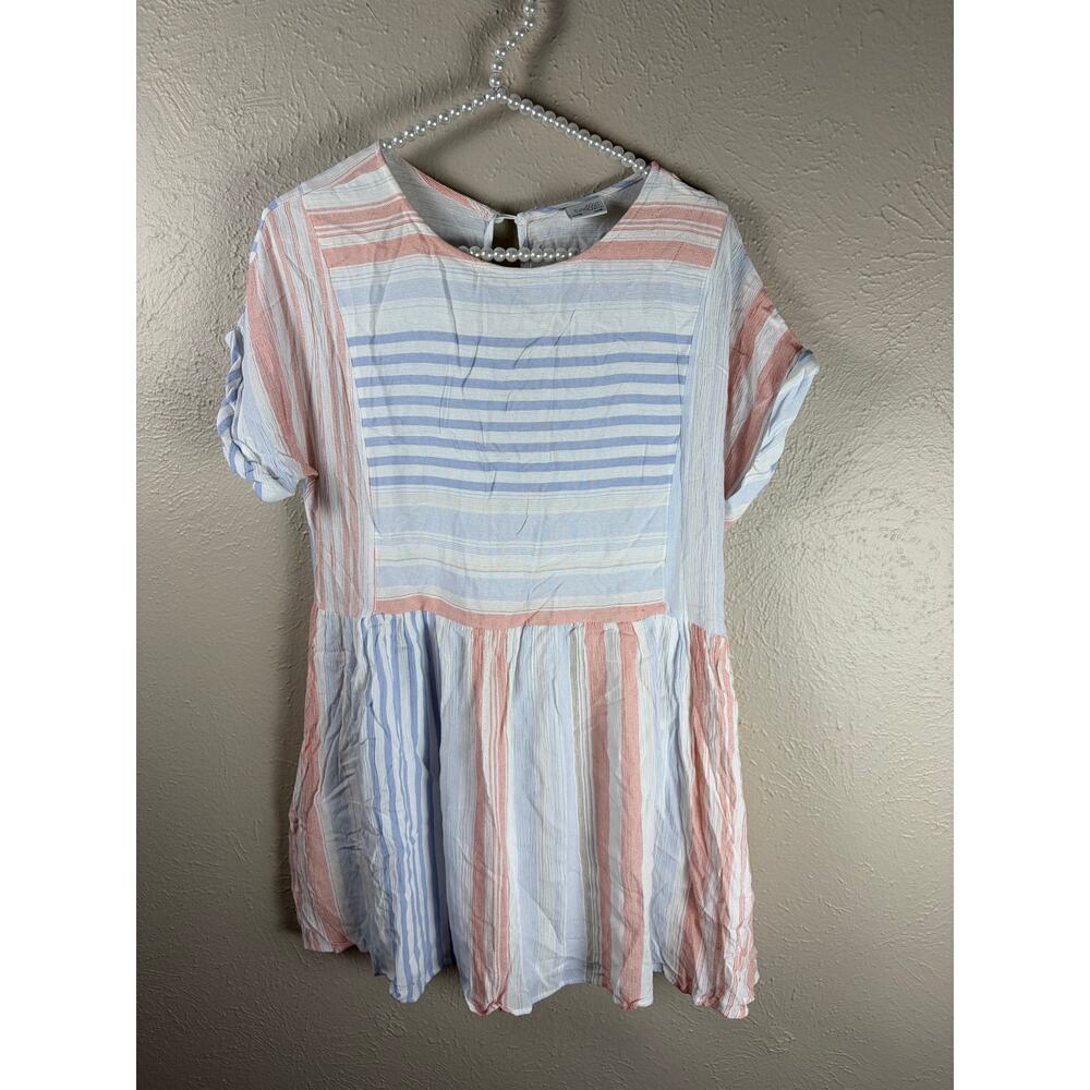 Selfie Leslie Mini Dress Size Medium Spring Summer Preppy Lagenlook Cottage Boho